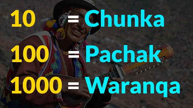 numeros en quechua de 10 en 10 hasta el 1000