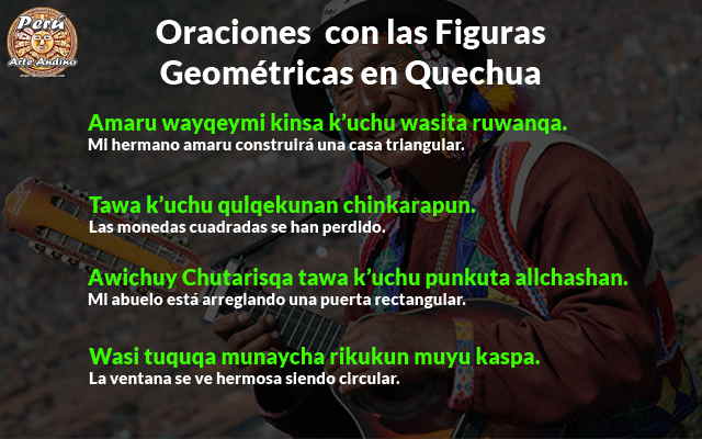 oraciones con las figuras geometricas en quechua